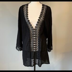 Ellen Weaver Tunic with lace size large
